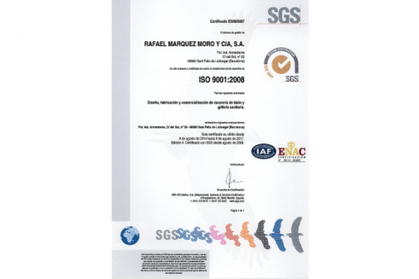 Renewal of ISO 9001 certificate in rmmcia